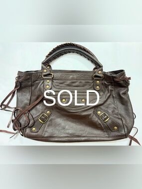 Super Rare Balenciaga Chocolate Napa Village Tote
